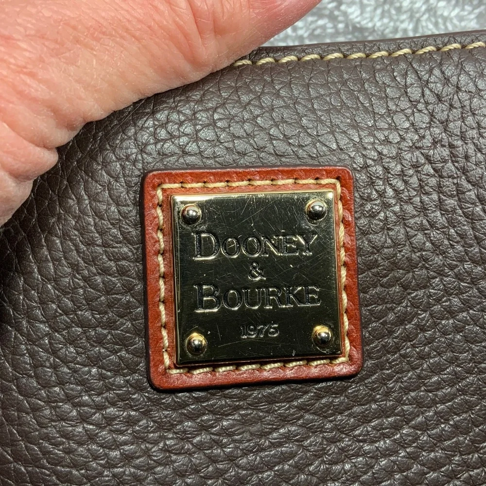Dooney & Bourke Pebbled Leather Shoulder Bag/Tote - Brown